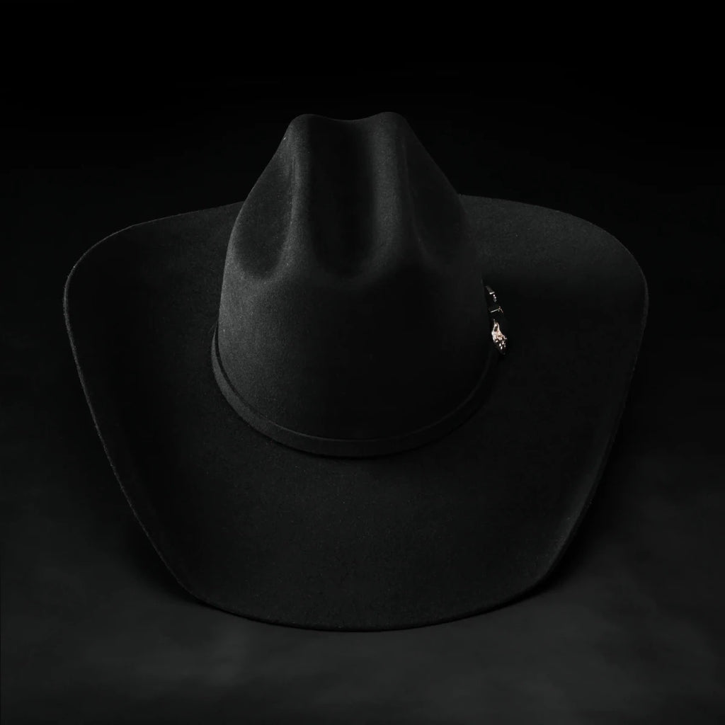 Men’s "El Jefe" 100X Luxury Handcrafted Western Cowboy Beaver Fur Felt Hat - Black - OriginalWestern.com