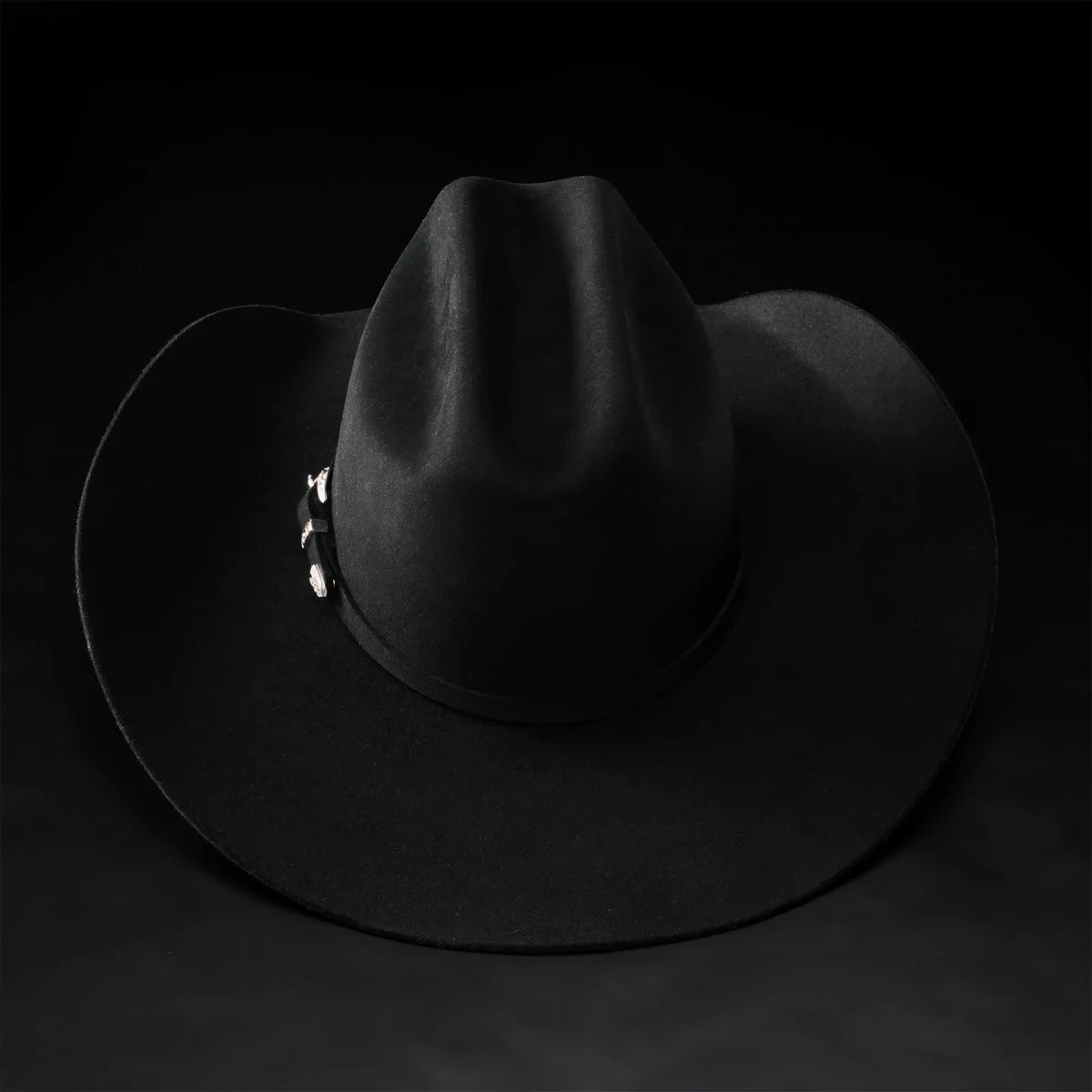 Men’s "El Jefe" 100X Luxury Handcrafted Western Cowboy Beaver Fur Felt Hat - Black - OriginalWestern.com