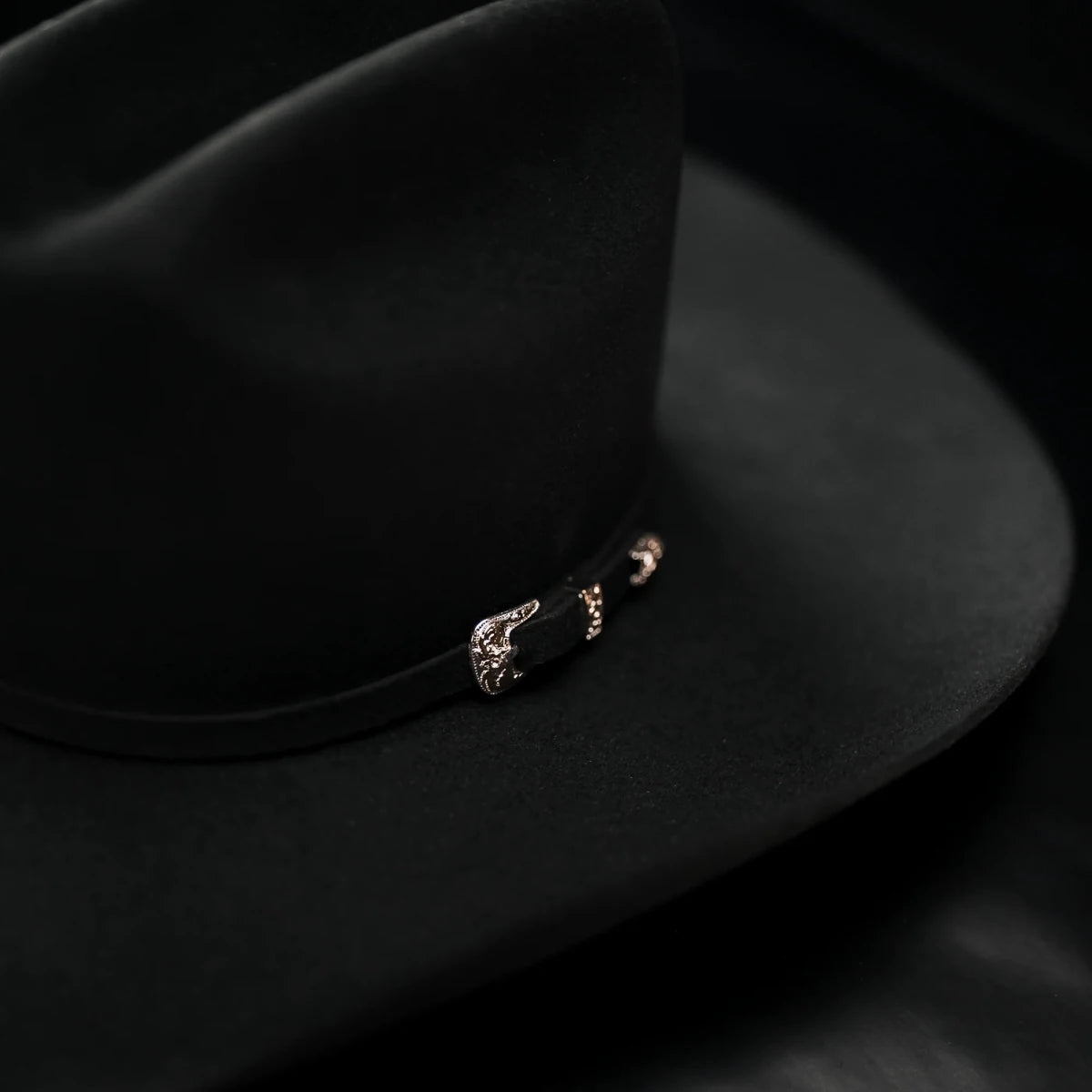 Men’s "El Jefe" 100X Luxury Handcrafted Western Cowboy Beaver Fur Felt Hat - Black - OriginalWestern.com