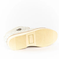 Men's Exotic Caiman and Ostrich Skin Print Casual Shoes - Winter White Bone - OriginalWestern.com