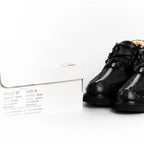Men's Exotic Stingray and Ostrich Skin Print Casual Shoes - Black - OriginalWestern.com