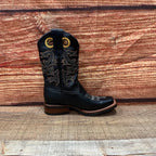 Men's Genuine Leather Western Cowboy Rodeo Square Toe Boot Est. 721 Black - OriginalWestern.com