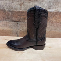 Men's Leather Cowboy Western Brown American Deer Leather Pull On Round Toe Boots Est. 492 - OriginalWestern.com