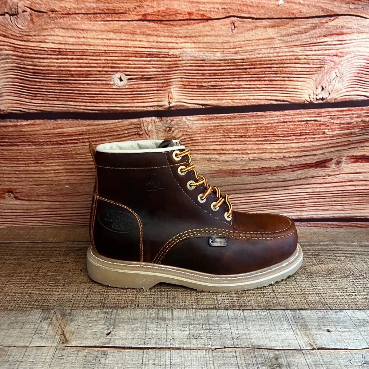 Men's Leather Laces Durable Sole Oil/Water Resistant With/Without Steel Toe J01/S01 - OriginalWestern.com