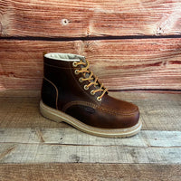 Men's Leather Laces Durable Sole Oil/Water Resistant With/Without Steel Toe J01/S01 - OriginalWestern.com