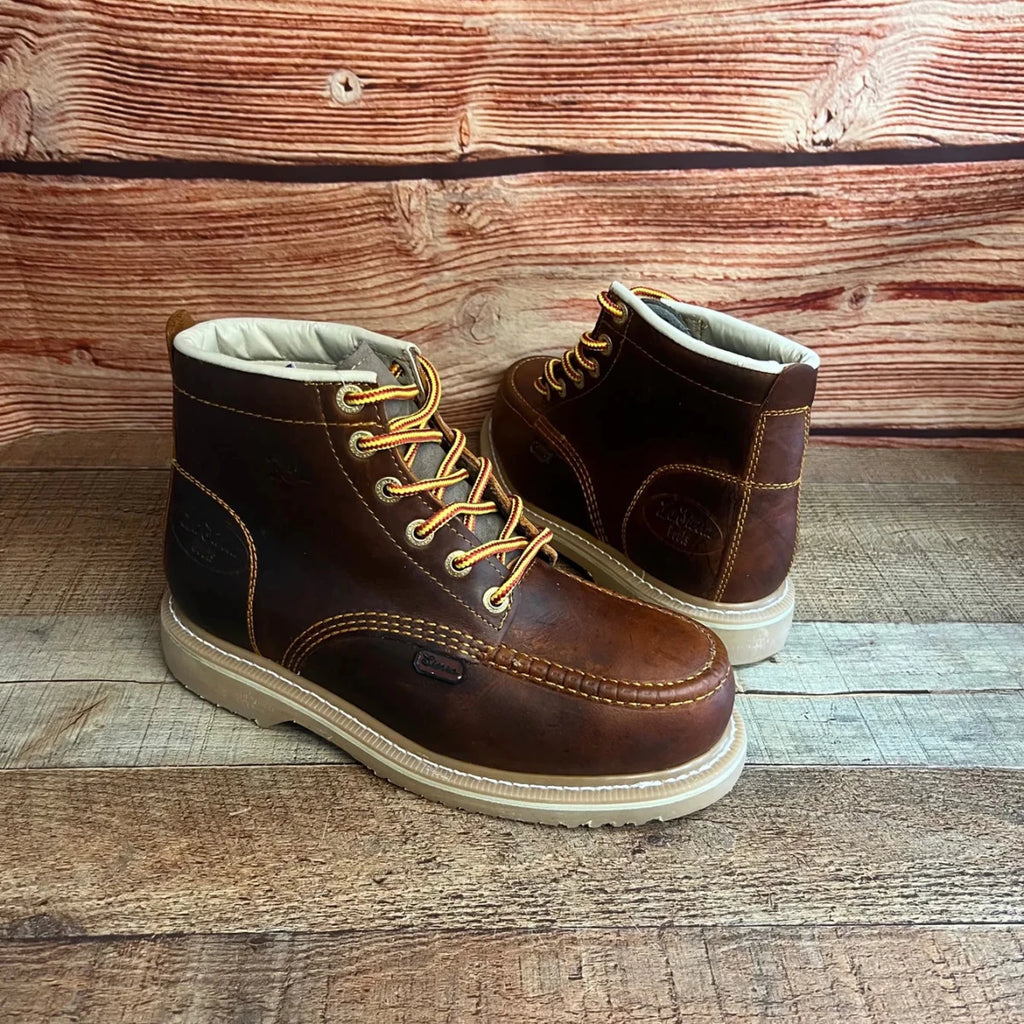 Men's Leather Laces Durable Sole Oil/Water Resistant With/Without Steel Toe J01/S01 - OriginalWestern.com