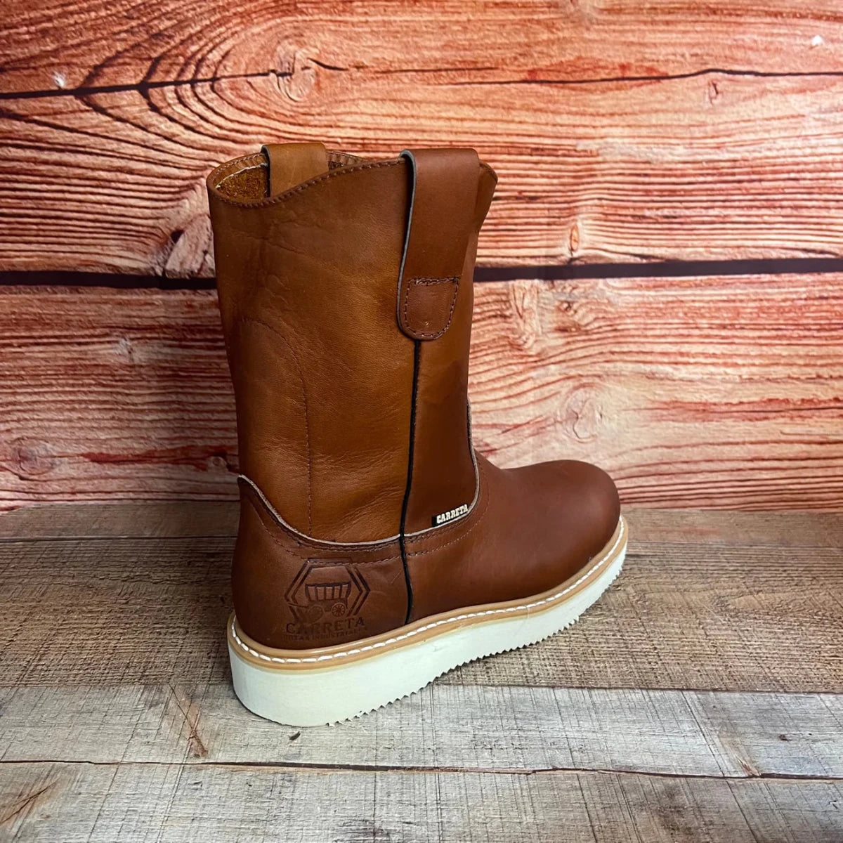 Men's Leather Light Weight Steel Toe Pull on Work Boots Est. 415 - OriginalWestern.com
