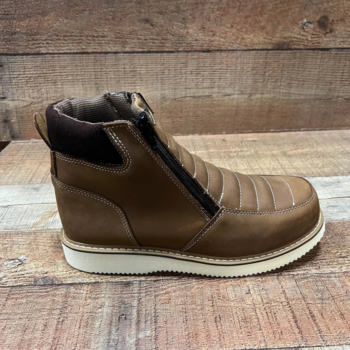 Men's Leather Zipper Work Boots Oil/Water Resistant Est.330 - OriginalWestern.com