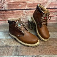 Men's Light Leather Oil-Water Resistant Work Boots Lace Up Smooth Toe Est. 202 - OriginalWestern.com