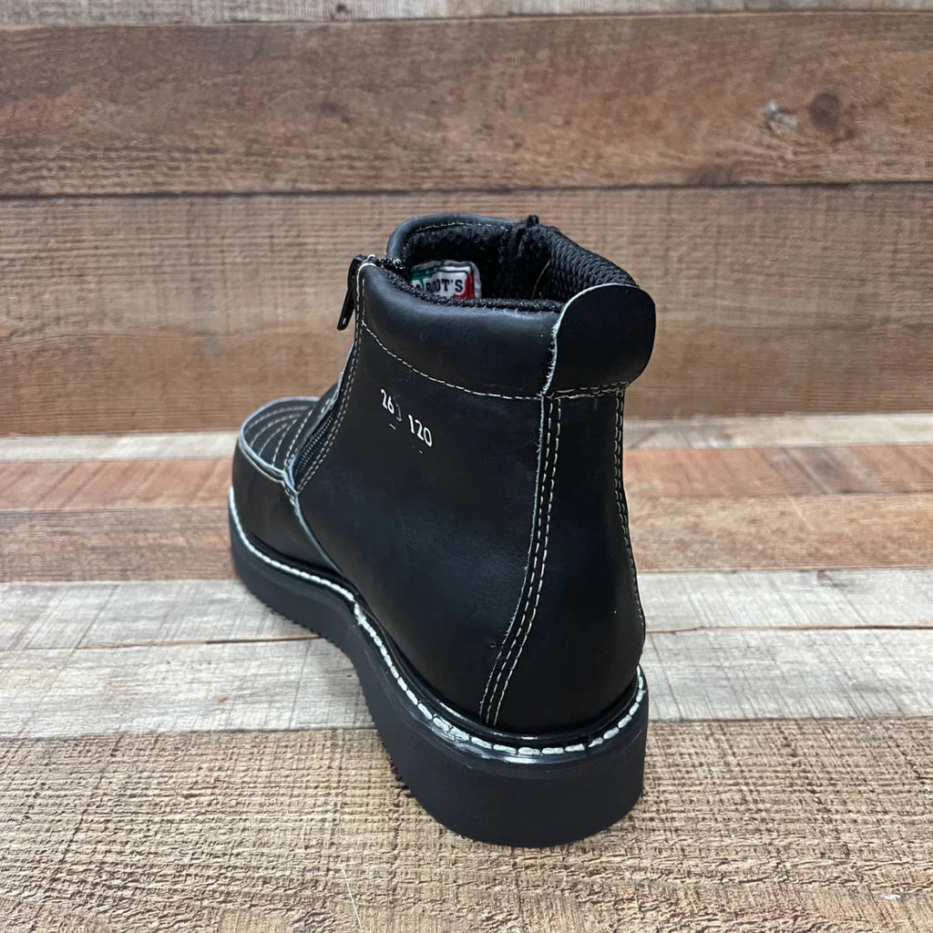 Men's Light Weight Zipper Work Boots Oil and Water Resistant Est. 1216 Black - OriginalWestern.com