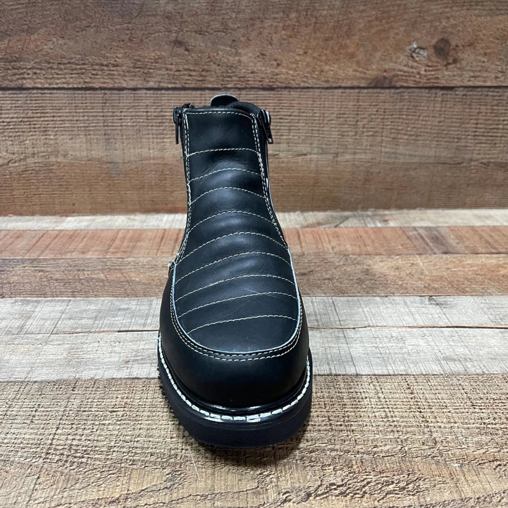 Men's Light Weight Zipper Work Boots Oil and Water Resistant Est. 1216 Black - OriginalWestern.com