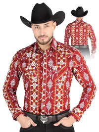 Men’s Long Sleeve Snap Button Western Shirt - Black 44503 - OriginalWestern.com