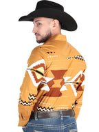 Men’s Long Sleeve Snap Button Western Shirt - Taupe 44499 - OriginalWestern.com