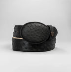 Men’s Ostrich Original Exotic Leather Cowboy Belt 1.5" Oval Buckle - OriginalWestern.com