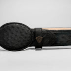 Men’s Ostrich Original Exotic Leather Cowboy Belt 1.5" Oval Buckle - OriginalWestern.com
