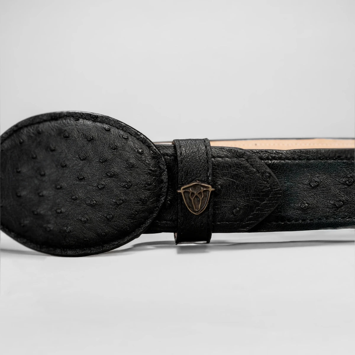 Men’s Ostrich Original Exotic Leather Cowboy Belt 1.5" Oval Buckle - OriginalWestern.com