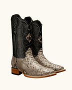 Men’s Rodeo Cartie Python Snakeskin Square Toe Boots
