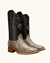 Men’s Rodeo Cartie Python Snakeskin Square Toe Boots