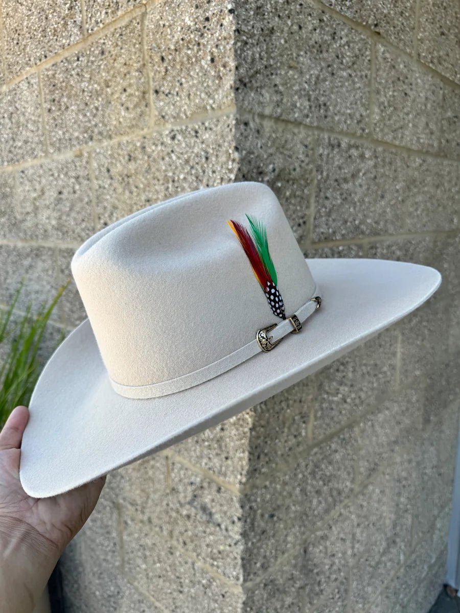 Men’s Red Diamond 10X Sinaloa Style Western Cowboy Fur Felt Hat - Silver Belly Beige - OriginalWestern.com