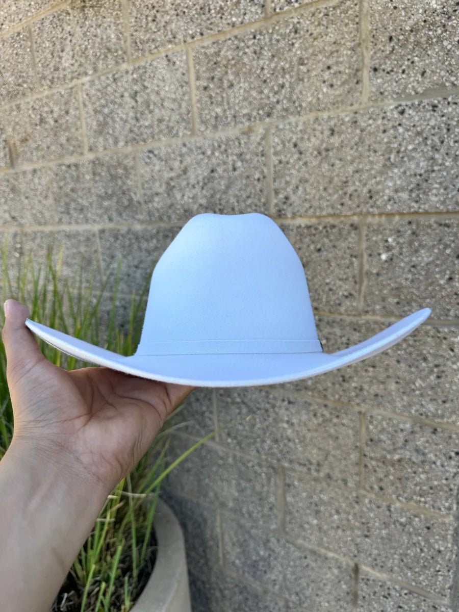 Men’s Red Diamond 10X Sinaloa Style Western Cowboy Fur Felt Hat - White - OriginalWestern.com