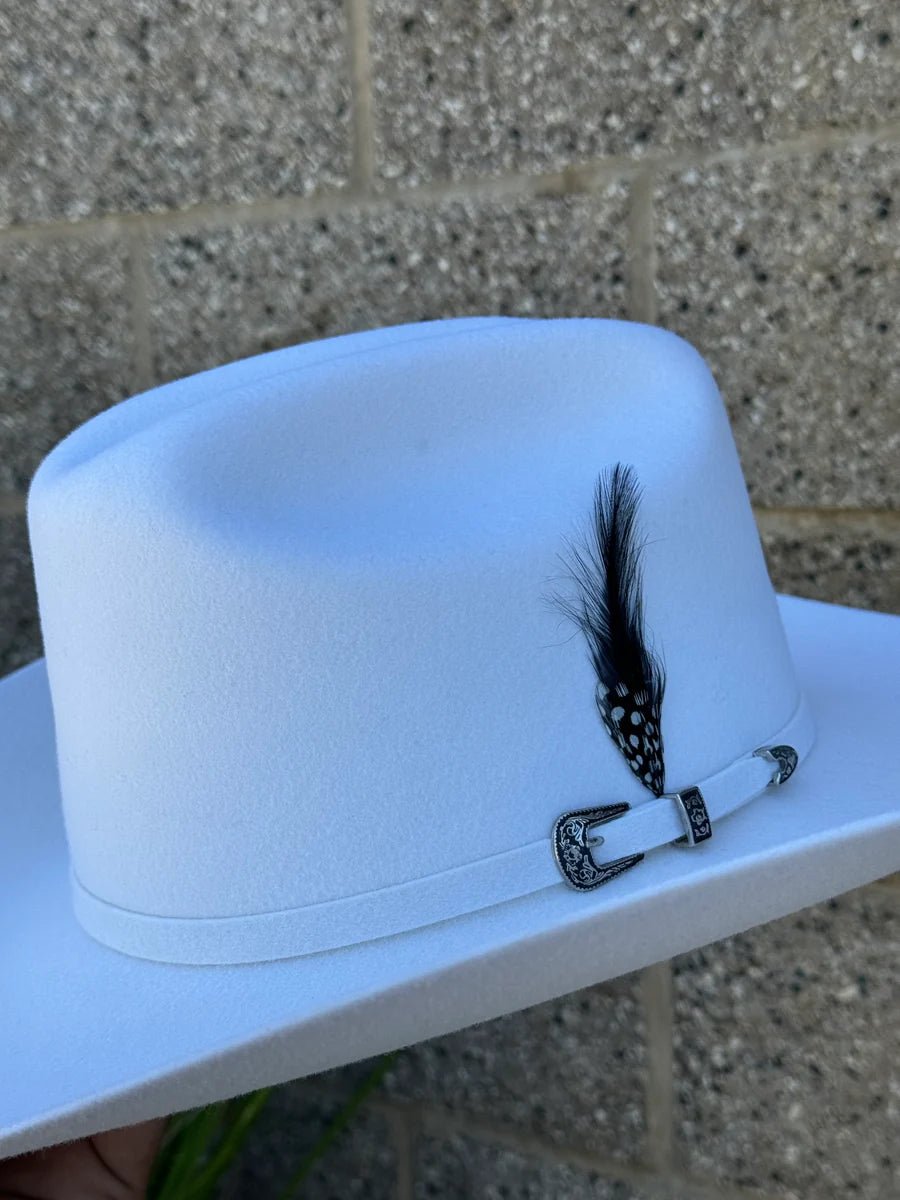 Men’s Red Diamond 10X Sinaloa Style Western Cowboy Fur Felt Hat - White - OriginalWestern.com
