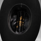 Men’s Rodeo Cartie 100X Julion Style Texana Cowboy Felt Hat - Black - OriginalWestern.com