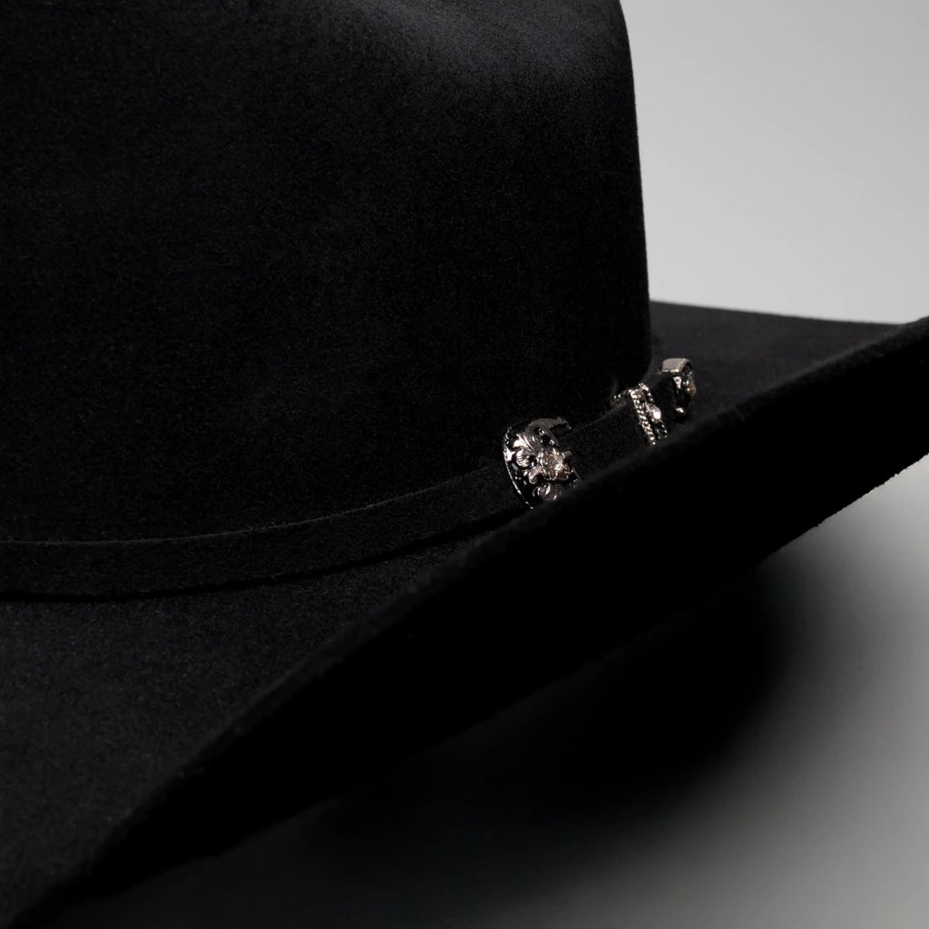 Men’s Rodeo Cartie 100X Sinaloa Style Western Cowboy Fur Felt Hat - Black - OriginalWestern.com