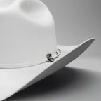 Men’s Rodeo Cartie 100X Sinaloa Style Western Cowboy Fur Felt Hat - White - OriginalWestern.com
