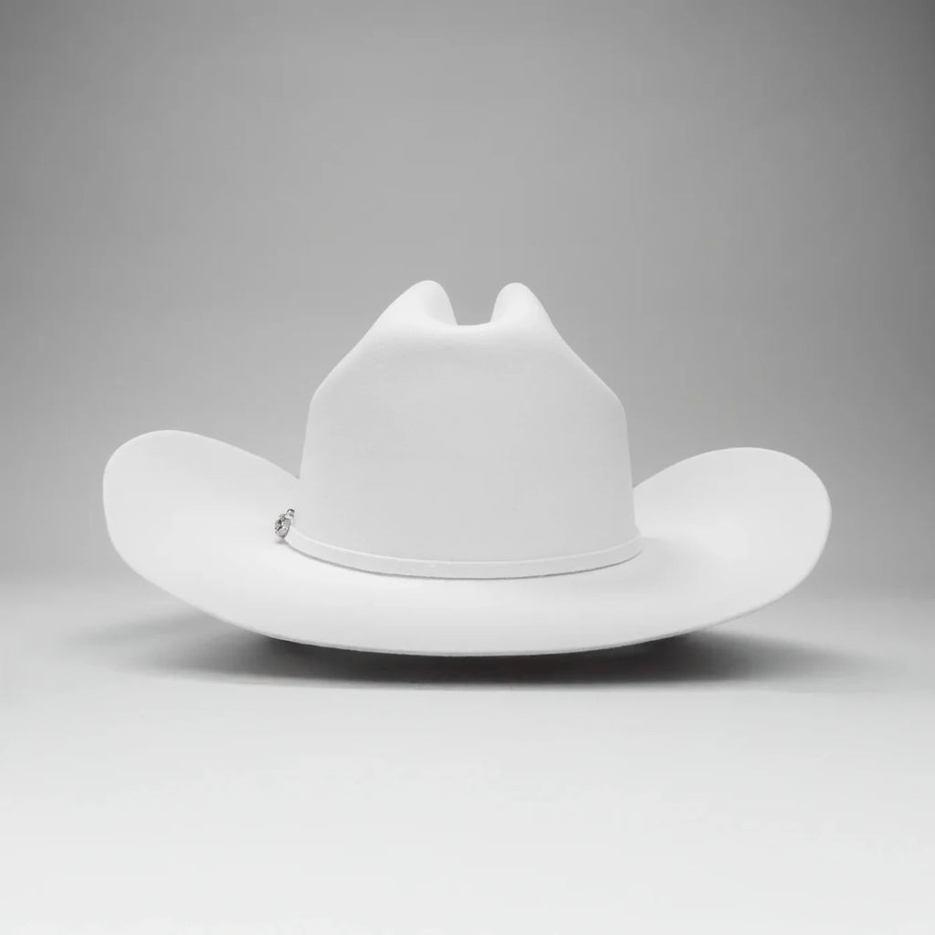 Men’s Rodeo Cartie 100X Sinaloa Style Western Cowboy Fur Felt Hat - White - OriginalWestern.com