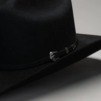 Men’s Rodeo Cartie 50X Frontera Style Texana Cowboy Felt Hat - Black - OriginalWestern.com