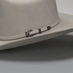 Men’s Rodeo Cartie 50X Frontera Style Texana Cowboy Felt Hat - Silver - OriginalWestern.com