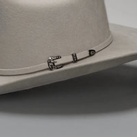Men’s Rodeo Cartie 50X Frontera Style Texana Cowboy Felt Hat - Silver - OriginalWestern.com