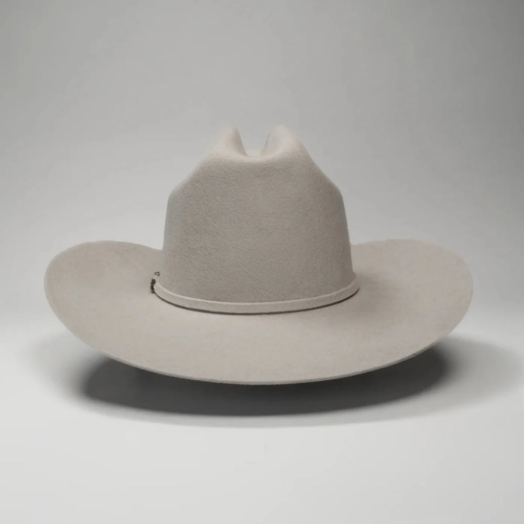 Men’s Rodeo Cartie 50X Frontera Style Texana Cowboy Felt Hat - Silver - OriginalWestern.com
