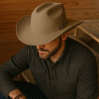 Men’s Rodeo Cartie 50X Frontera Style Texana Cowboy Felt Hat - Silver Belly - OriginalWestern.com