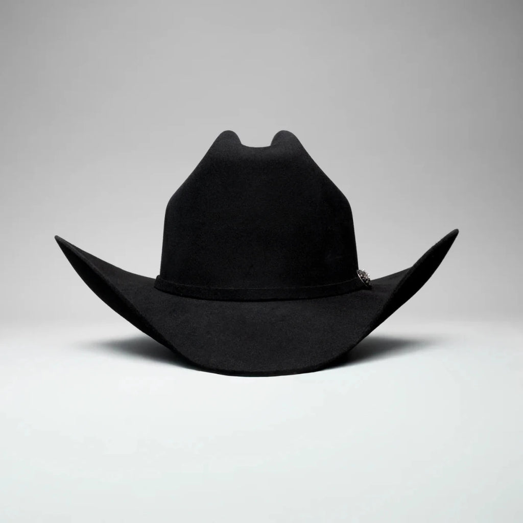 Men’s Rodeo Cartie 50X Sinaloa Style Texana Cowboy Fur Felt Hat - Black - OriginalWestern.com