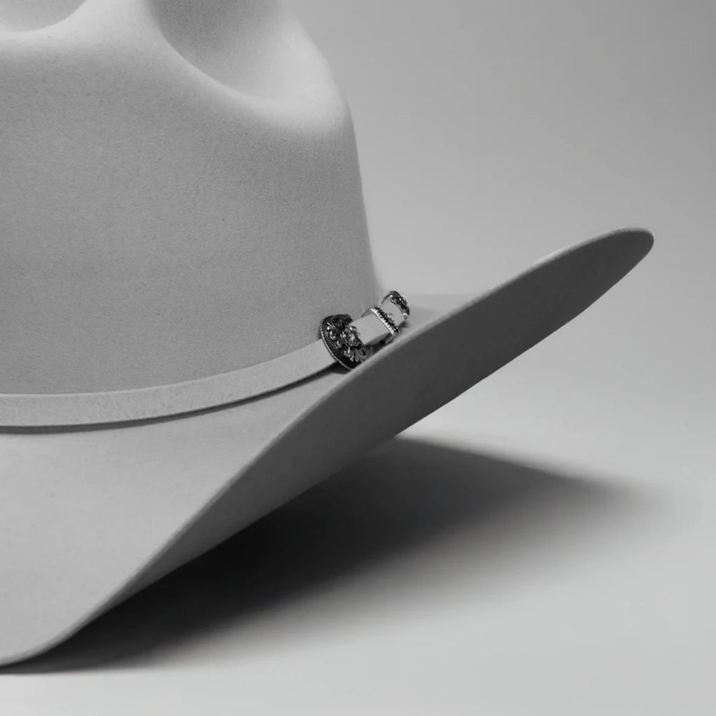 Men’s Rodeo Cartie 50X Sinaloa Style Texana Cowboy Fur Felt Hat - Silver - OriginalWestern.com