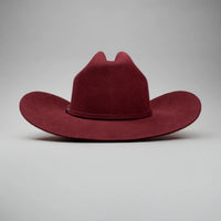 Men’s Rodeo Cartie 50X Sinaloa Style Texana Cowboy Fur Felt Hat - Wine - OriginalWestern.com