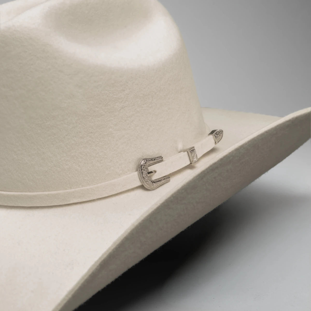 Men’s Rodeo Cartie 50X Texas Style Western Cowboy Fur Felt Hat - White - OriginalWestern.com