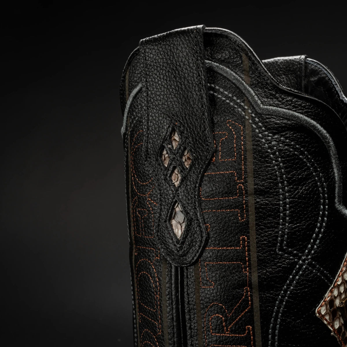Men’s Rodeo Cartie Genuine Exotic Python Snakeskin Square Toe Boots - OriginalWestern.com