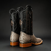 Men’s Rodeo Cartie Genuine Exotic Python Snakeskin Square Toe Boots - OriginalWestern.com