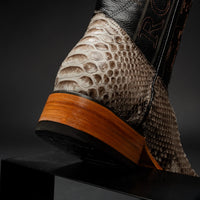 Men’s Rodeo Cartie Genuine Exotic Python Snakeskin Square Toe Boots - OriginalWestern.com