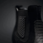 Men’s Rodeo Cartie Genuine Leather Python Print Square Toe Ankle Boots - Black - OriginalWestern.com