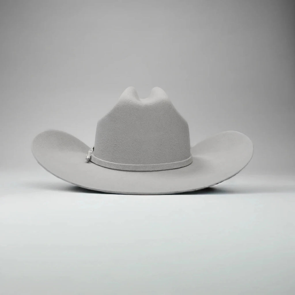 Men’s Rodeo Cartie JB 50X Texas Style Texana Cowboy Felt Hat - Silver - OriginalWestern.com