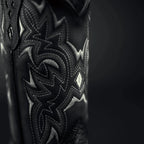 Men’s Rodeo Cartie Pirarucu Square Toe Boots - Rustic Black - OriginalWestern.com