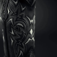 Men’s Rodeo Cartie Pirarucu Square Toe Boots - Rustic Black - OriginalWestern.com