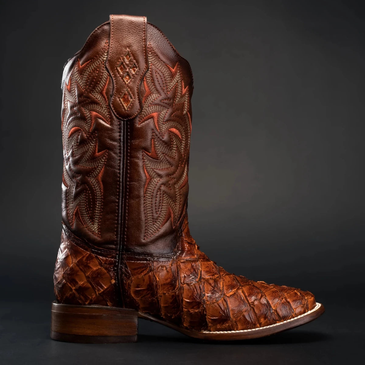Men’s Rodeo Cartie Pirarucu Square Toe Boots – Shedron - OriginalWestern.com