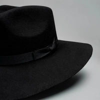 Men’s Rodeo Cartie T50X Indiana Style Texana Cowboy 50% Wool Felt Hat - Black - OriginalWestern.com