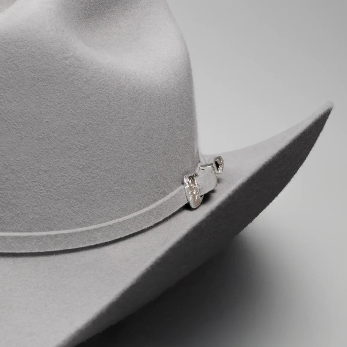 Men’s Rodeo Cartie T50X Julion Style Texana Cowboy Felt Hat - Silver - OriginalWestern.com