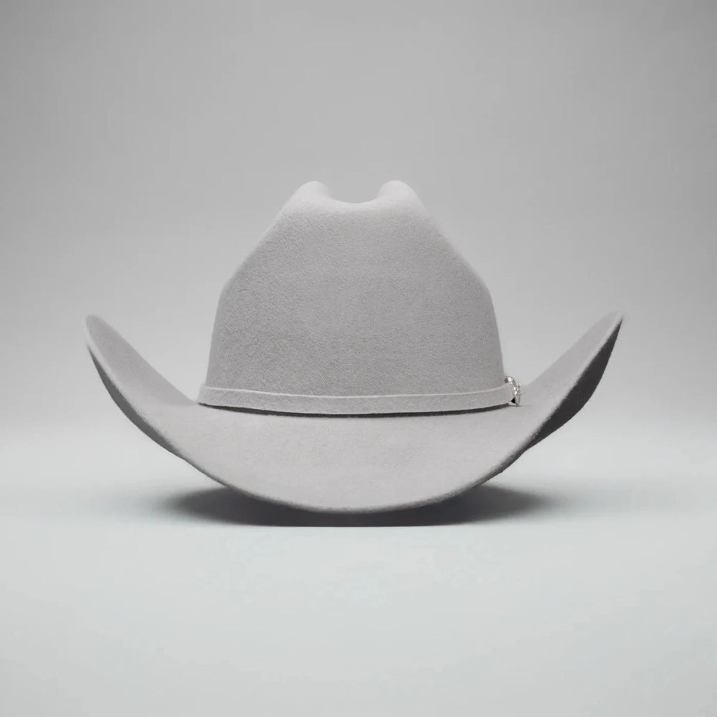 Men’s Rodeo Cartie T50X Julion Style Texana Cowboy Felt Hat - Silver - OriginalWestern.com