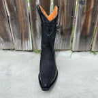 Men's Rodeo Cowboy Boots Bull Neck Leather Est. 097 2X Black - OriginalWestern.com